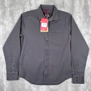 Topo Designs Dirt Shirt Mens Small Gray Long Sleeve Work Canvas Logo NWT